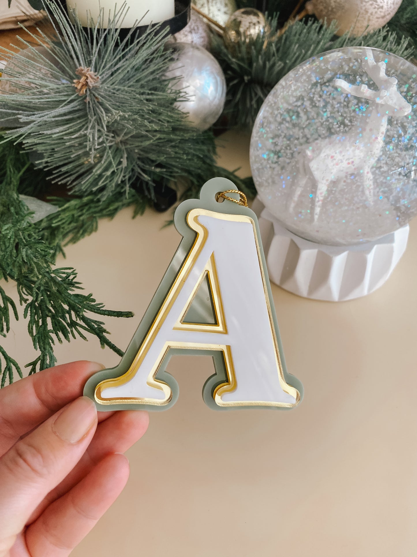 Acrylic Letter Christmas Ornament