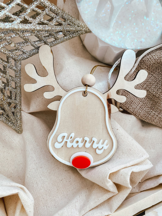 Customizable Reindeer Ornament